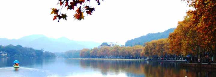 West Lake of Hangzhou in Fall 